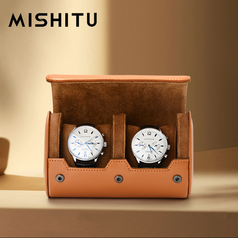 Vintage Collection - MISHITU 1/2/3-Slot Watch Storage Roll Travel