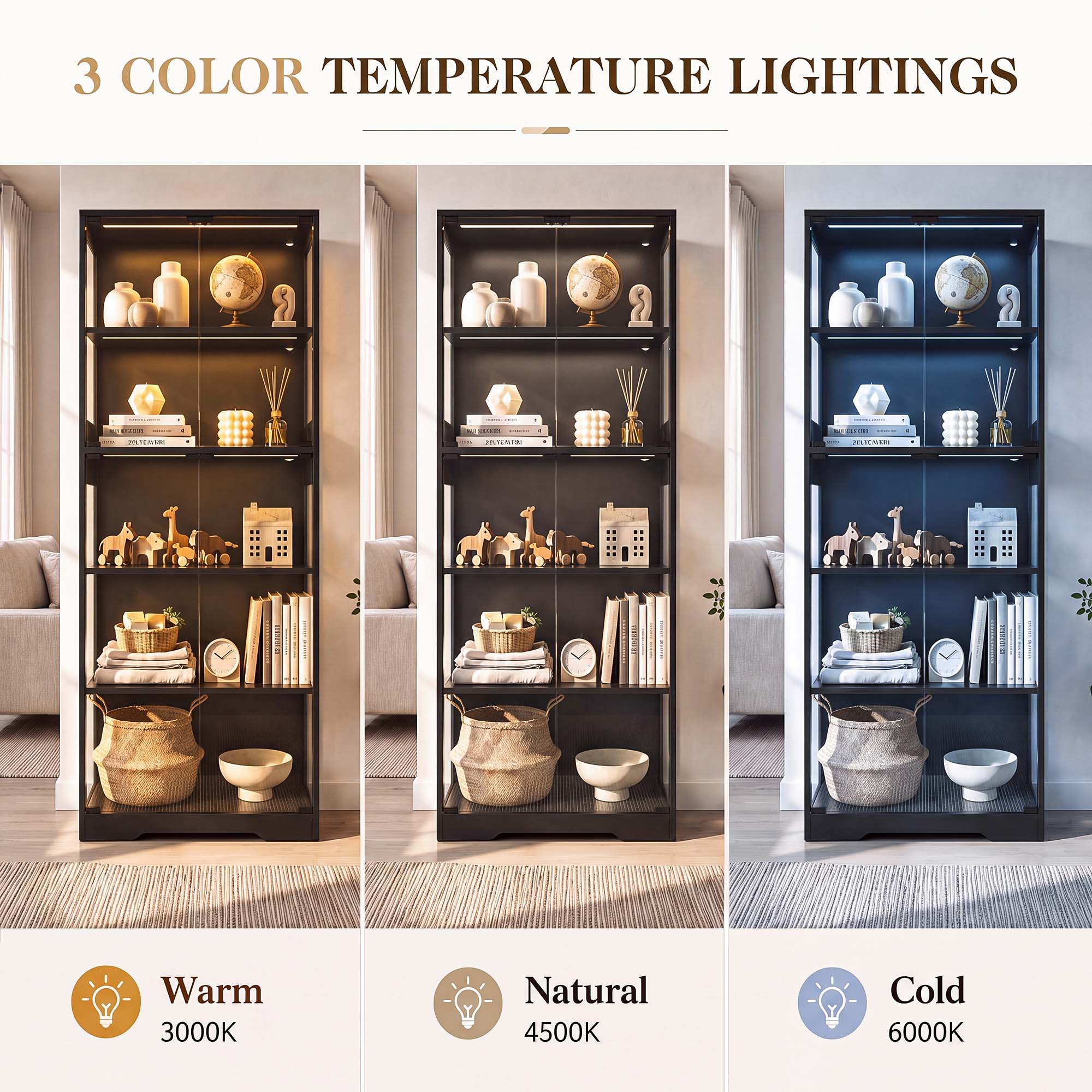 TCGBKAF 5‑Tier Display Cabinet - Collectible & Vintage Dolls For Wedding 评论和价格
