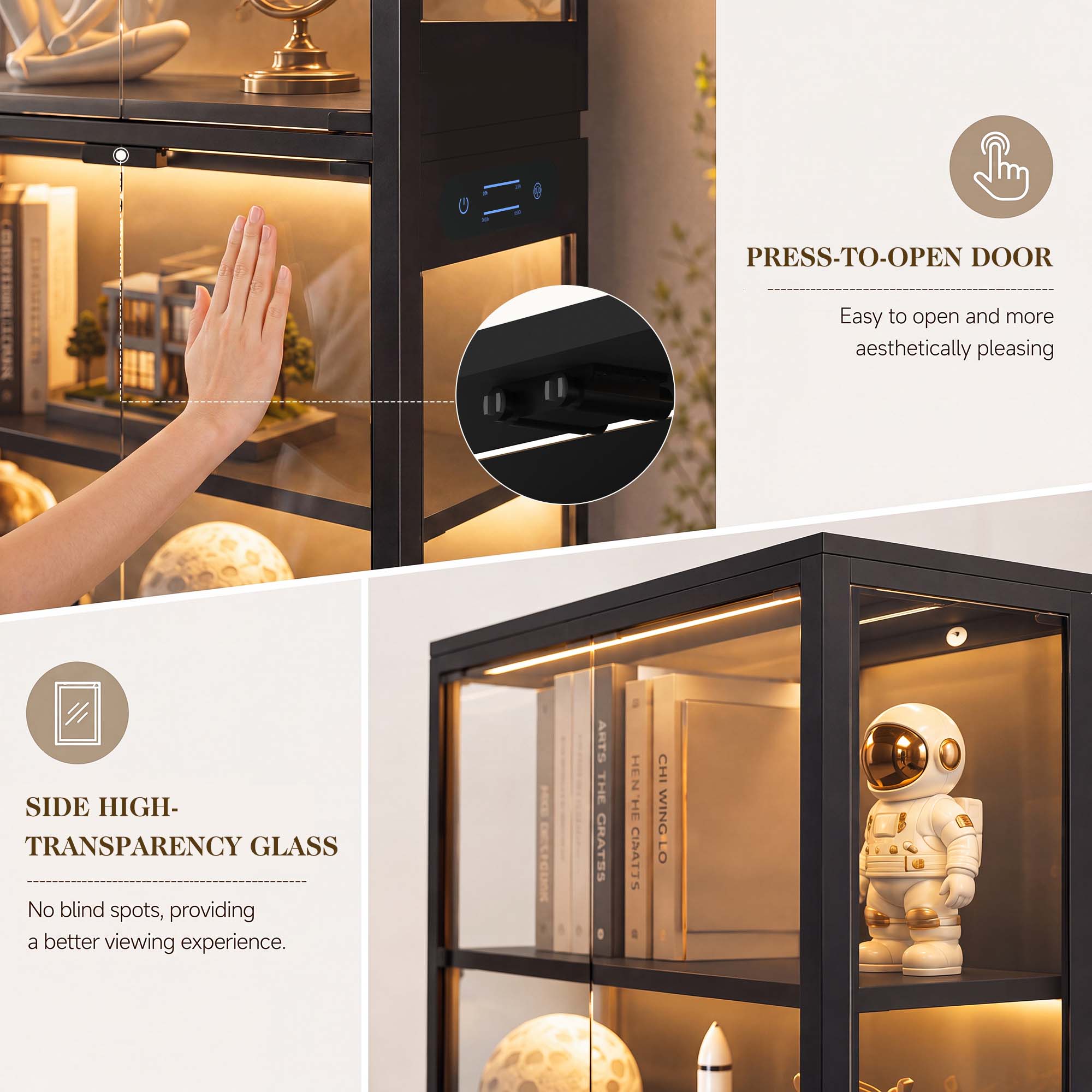 TCGBKAF 5‑Tier Display Cabinet - Collectible & Vintage Dolls For Wedding 评论和价格