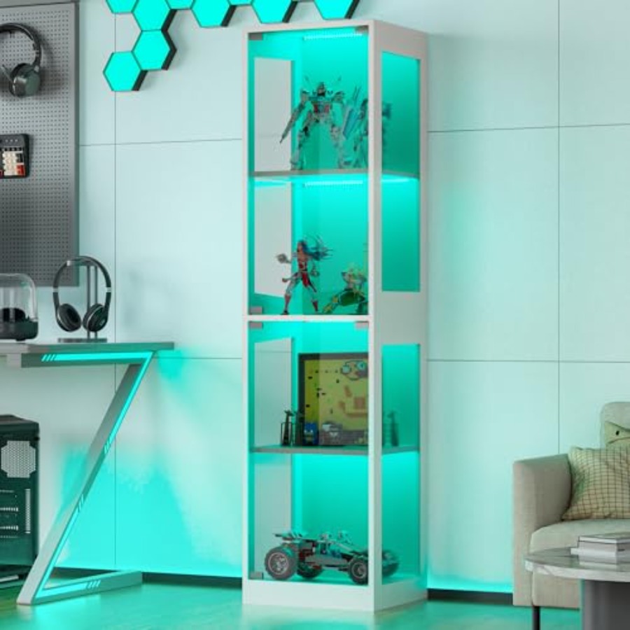 Glass display cabinet with RGB - Collectible & Vintage Dolls For Wedding 评论和价格