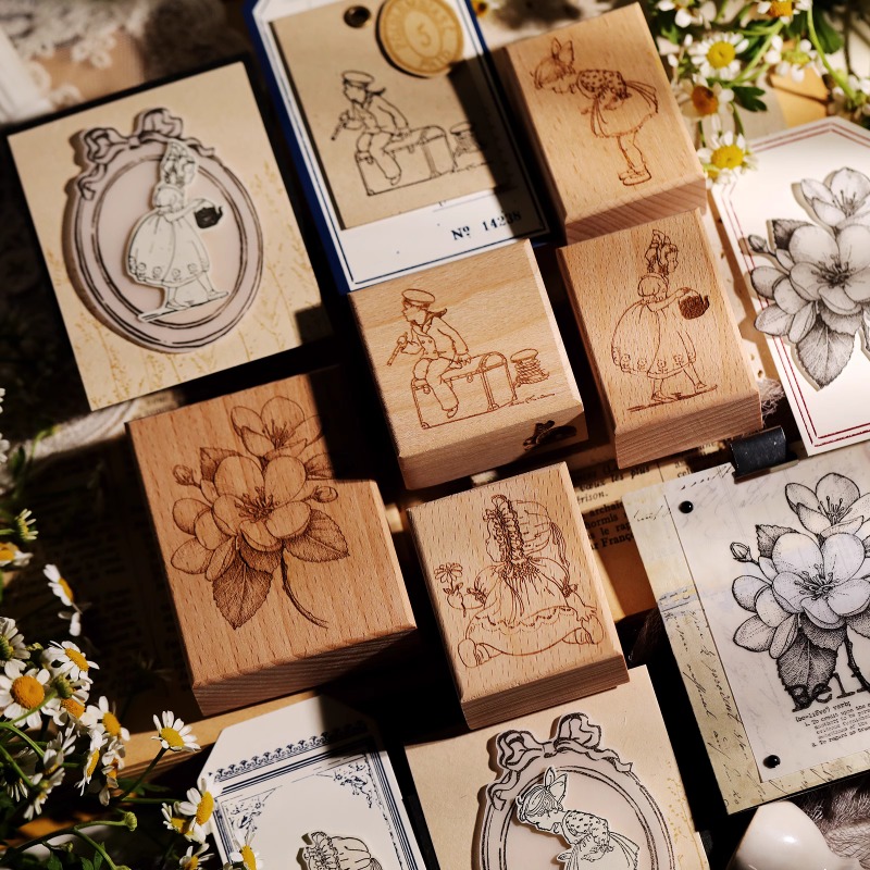 Vintage Lovely Flower Girl Boy - Vintage Collectible Stamps 评论和价格