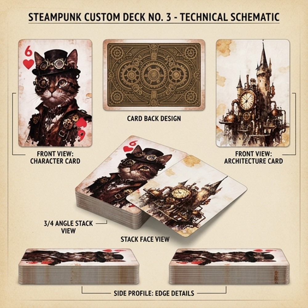 Steampunk Vintage 55-Card Poke - Vintage Collectible Show 评论和价格