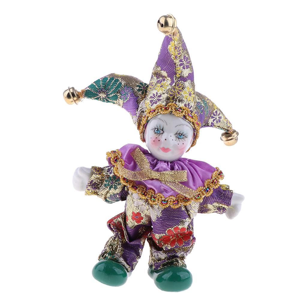 Porcelain Dolls Clown 16cm Col - Vintage Collectible Porcelain Dolls 评论和价格
