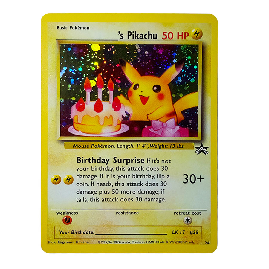 Proxy Pokemon Birthday Pikachu - Vintage Pokemon Collectible 评论和价格