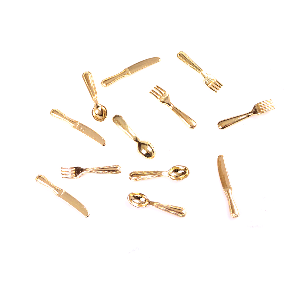 12Pcs 1:12 Mini Vintage Dollho - Vintage Collectible Spoons 评论和价格