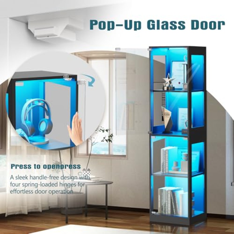 Glass display cabinet with LED - Collectible & Vintage Dolls For Wedding 评论和价格